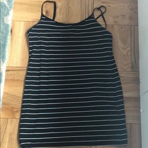 striped mini dress